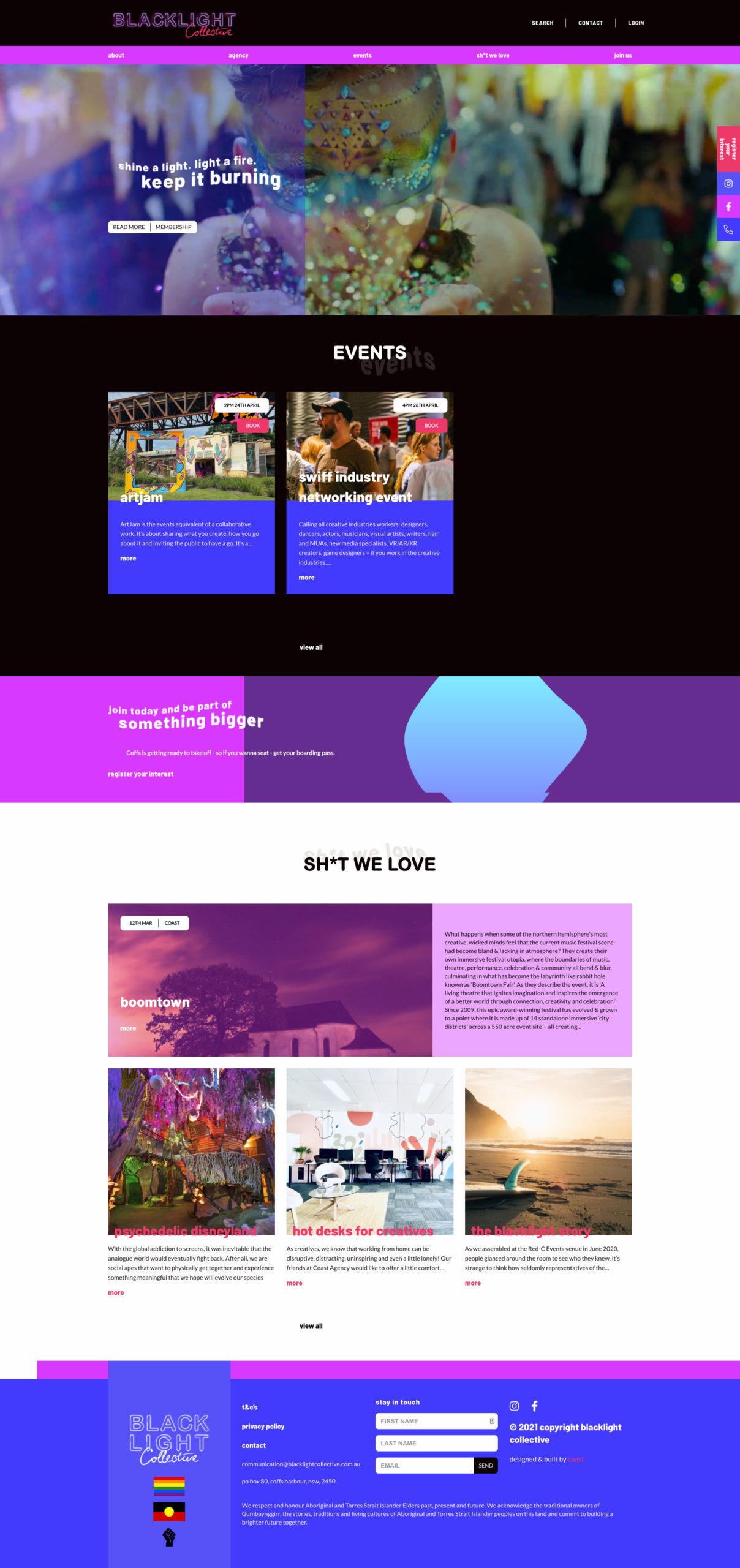 Website Design & Development for BlackLight Collective