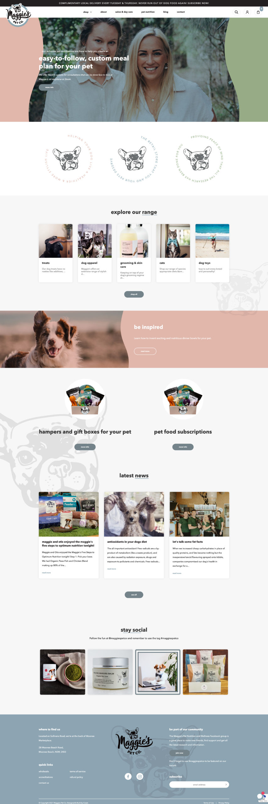 Website Design & Development for Maggie’s Pet Co