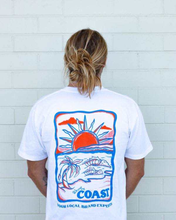 Coastie vibes tee shirt - back view